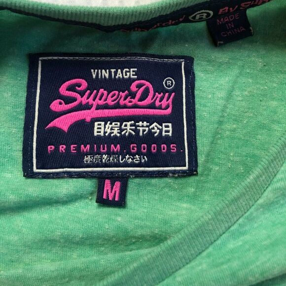Superdry Women’s The Osaka Brand Green Short Sleeve Tee Shirt Size M - Picture 3 of 6